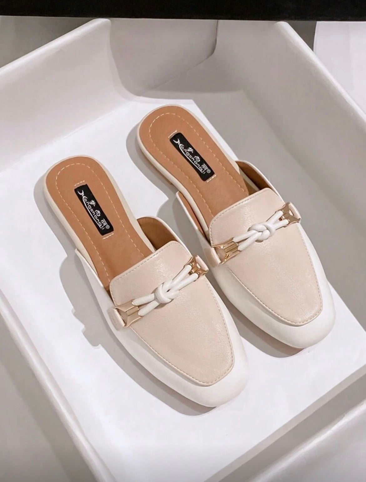 Mengshangli Women’s Slip-On Backless Mule Loafers