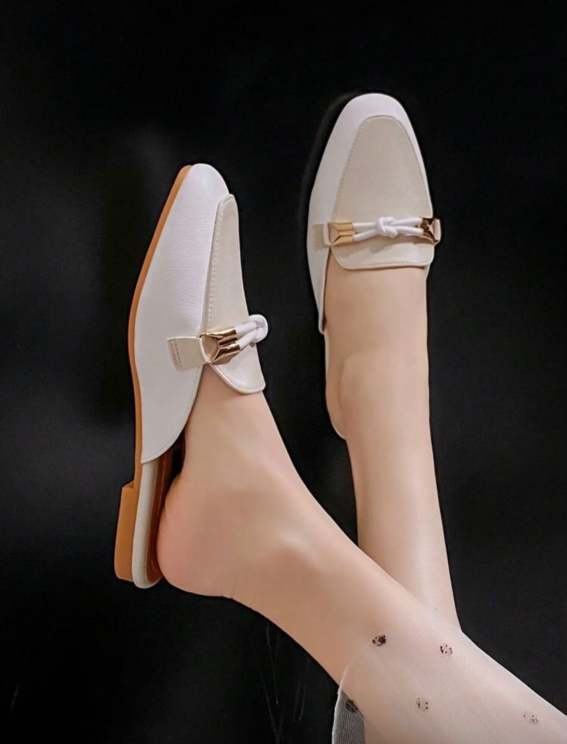 Mengshangli Women’s Slip-On Backless Mule Loafers