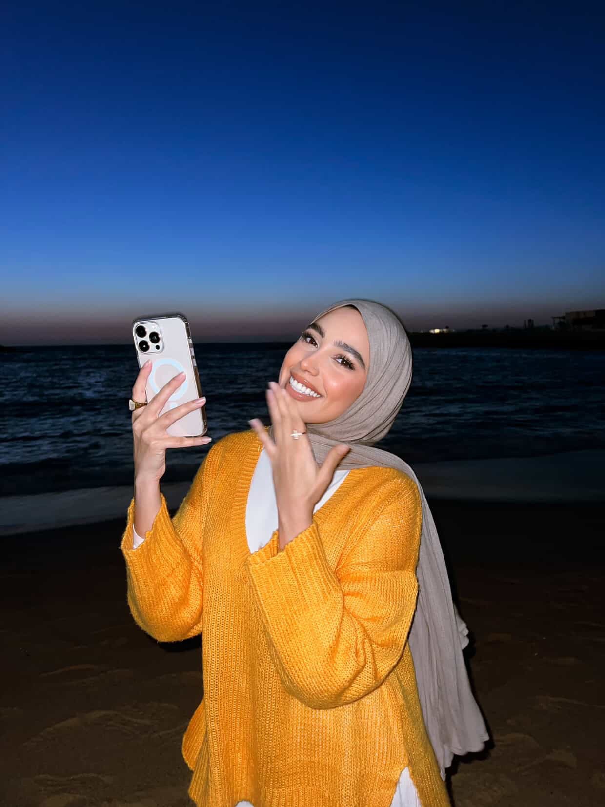 Brave Soul V-Neck Sweater – Autumn Fire in Burnt Orange