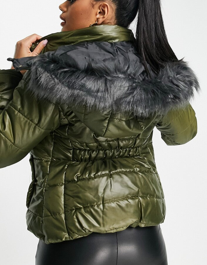 I Saw It First Quilted Jacket – Winter Drama in Every Detail