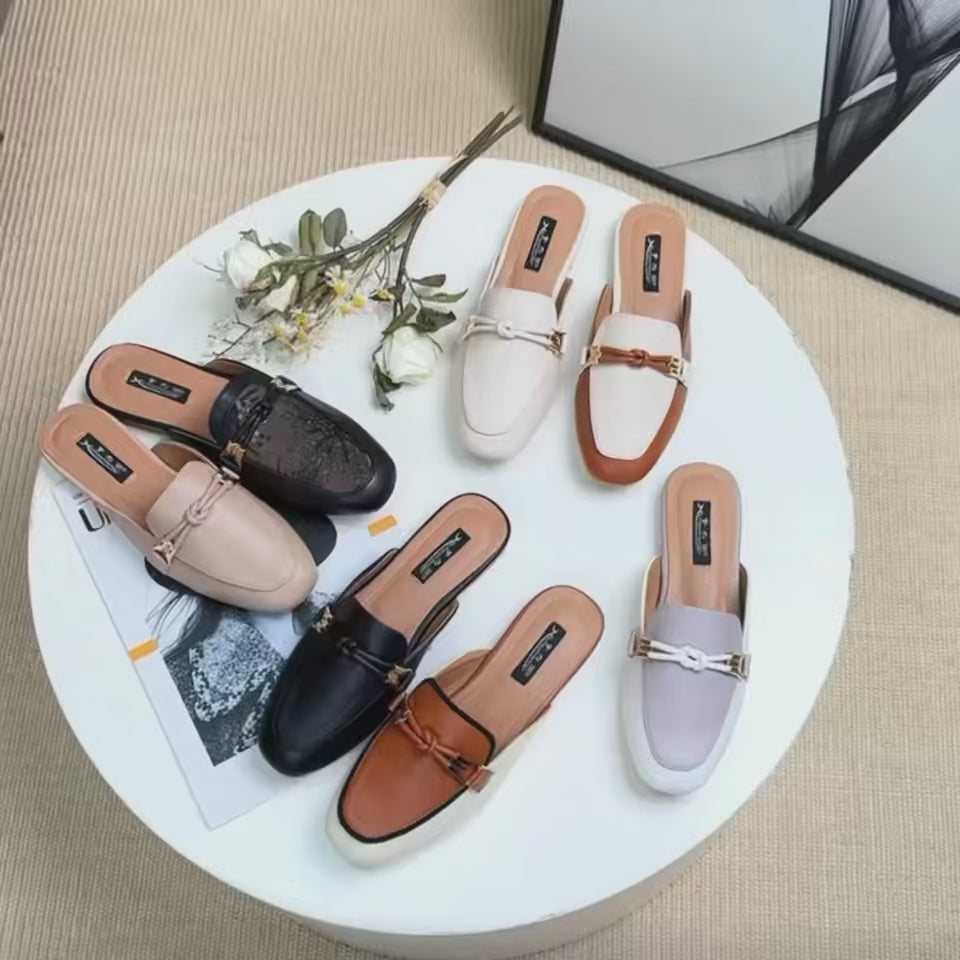 Mengshangli Women’s Slip-On Backless Mule Loafers