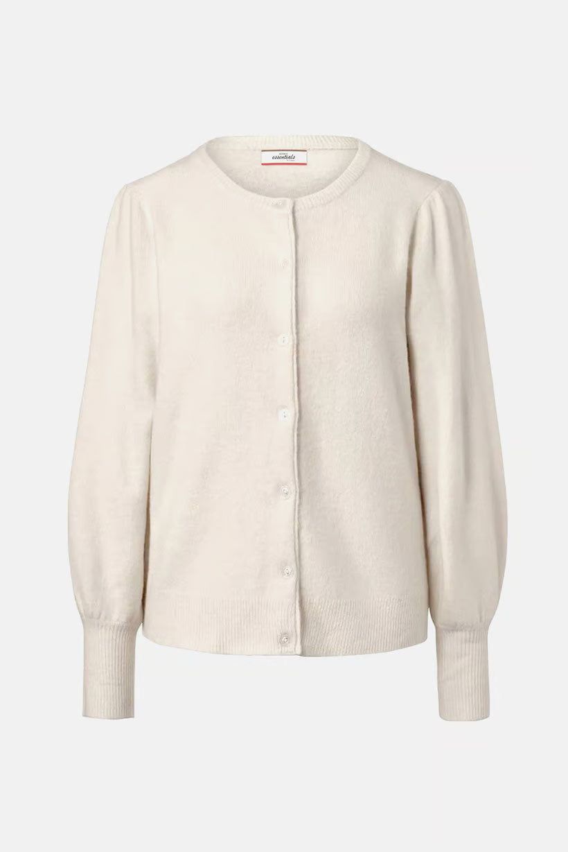 Tchibo Fine Knit Puff Sleeve Cardigan – Creamy Soft & Classy