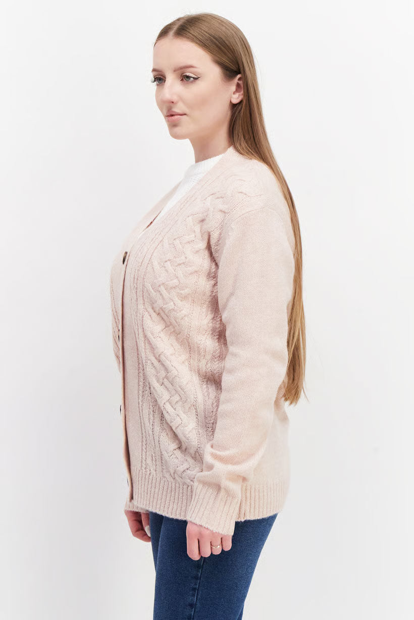 Threadbare Cable Knit Cardigan – Pretty, Plush & Perfectly Pink