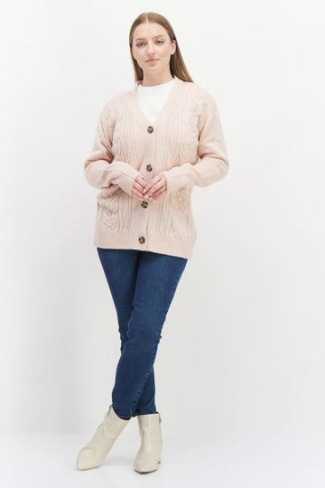 Threadbare Cable Knit Cardigan – Pretty, Plush & Perfectly Pink