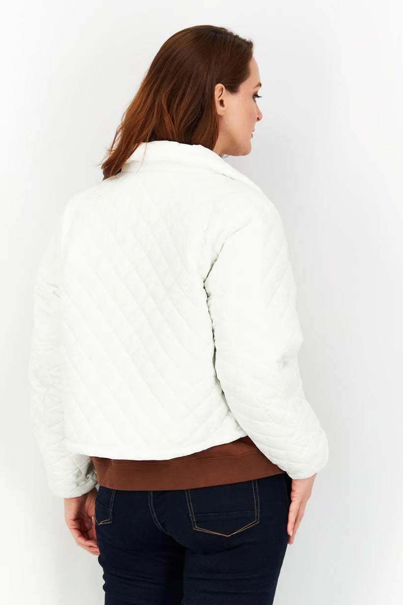Urban Revivo Quilted Jacket – White Elegance for Cold Weather