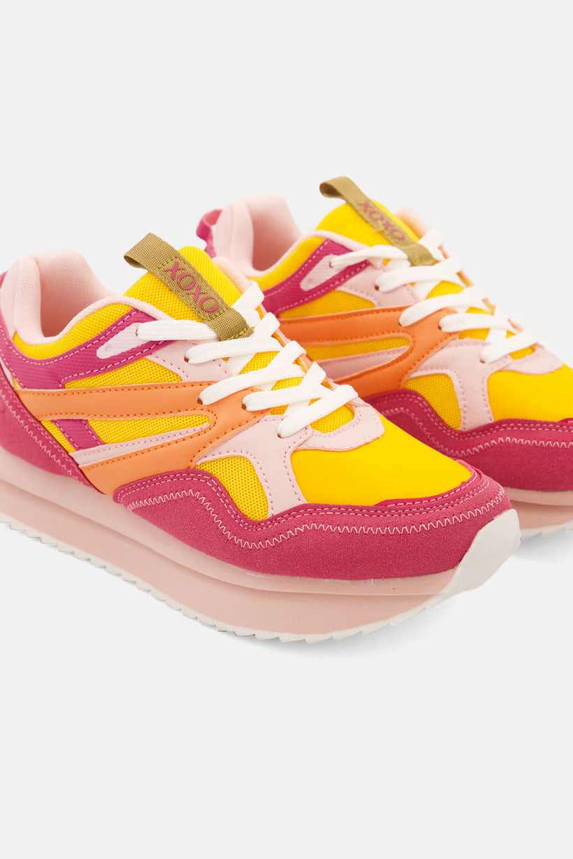 XOXO Orbit Lace-Up Training Shoes – Bold Movement in Dark Pink