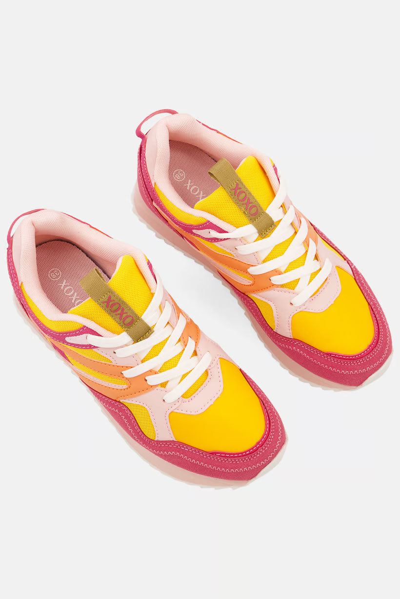 XOXO Orbit Lace-Up Training Shoes – Bold Movement in Dark Pink
